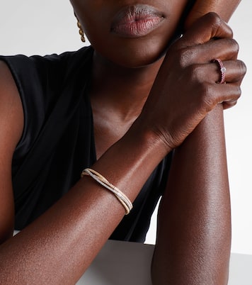 Stretchy 18kt gold bracelet with diamonds | Bucherer Fine Jewellery