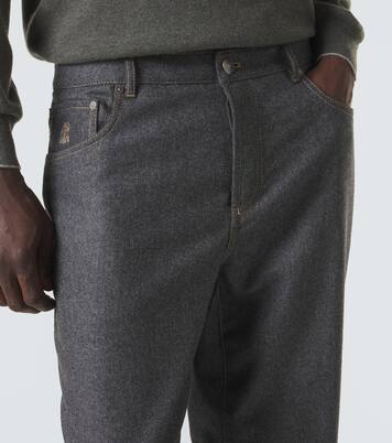 Virgin wool straight pants | Brunello Cucinelli