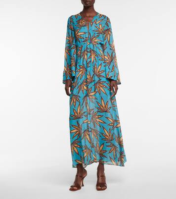 Robe longue Translucent Leaves imprimée | Dorothee Schumacher