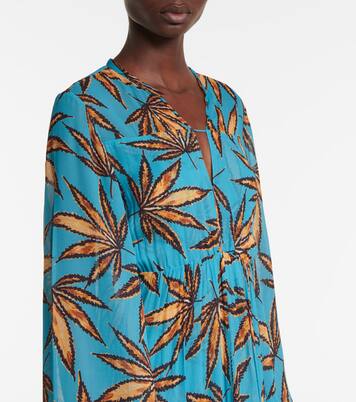 Robe longue Translucent Leaves imprimée | Dorothee Schumacher