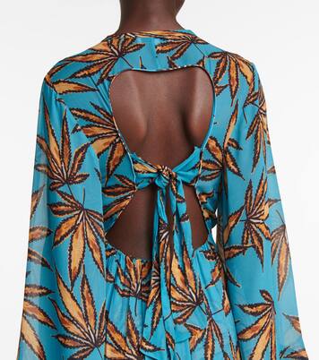 Robe longue Translucent Leaves imprimée | Dorothee Schumacher