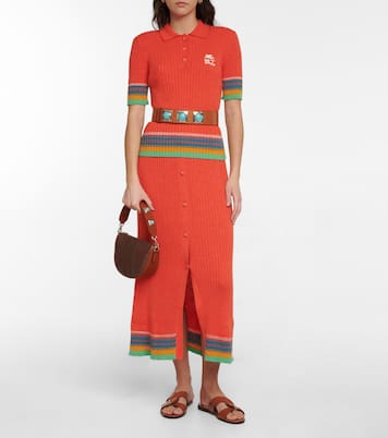 Striped ribbed-knit skirt | Etro