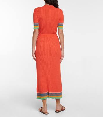 Striped ribbed-knit skirt | Etro