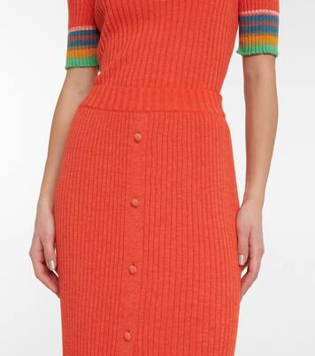 Striped ribbed-knit skirt | Etro