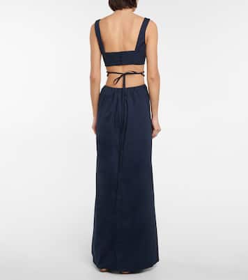 Maxikleid Peonia aus Baumwollpopeline | Agua by Agua Bendita