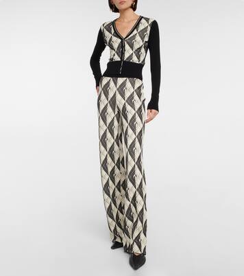 Hose Royal Moon Carreaux aus Strick | Marine Serre