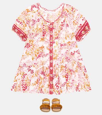 Amelie embroidered floral cotton dress | Poupette St Barth Kids