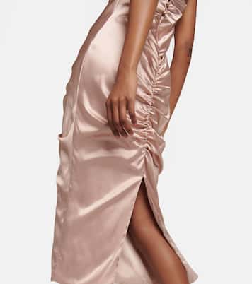 Robe en satin de soie mélangée | Alessandra Rich