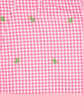 Gingham embroidered cotton shorts | Polo Ralph Lauren Kids