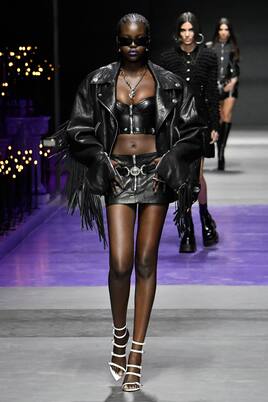 Verzierter Minirock Medusa aus Leder | Versace