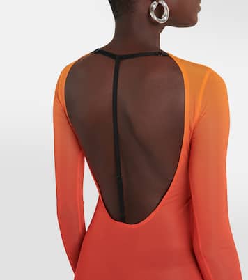 Gradient semi-sheer midi dress | Courrèges