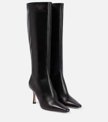 Agathe 85 leather knee-high boots | Jimmy Choo