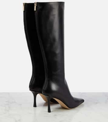 Agathe 85 leather knee-high boots | Jimmy Choo