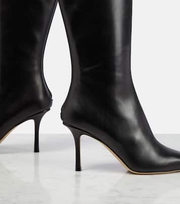 Agathe 85 leather knee-high boots | Jimmy Choo