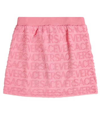 Gonna in jacquard di cotone con logo | Versace Kids