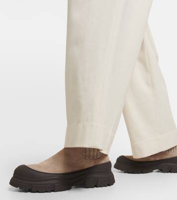 Bottines Chelsea en daim | Brunello Cucinelli