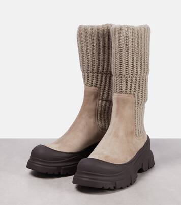Bottines Chelsea en daim | Brunello Cucinelli