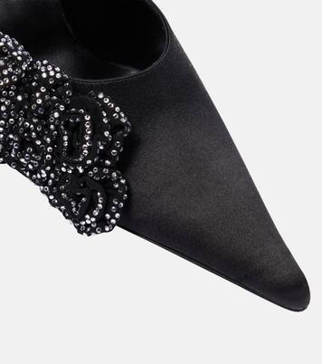 Verzierte Mules aus Satin | Magda Butrym