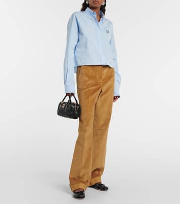 Low-rise cotton corduroy pants | Miu Miu