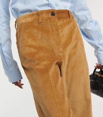 Low-rise cotton corduroy pants | Miu Miu