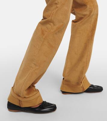 Low-rise cotton corduroy pants | Miu Miu