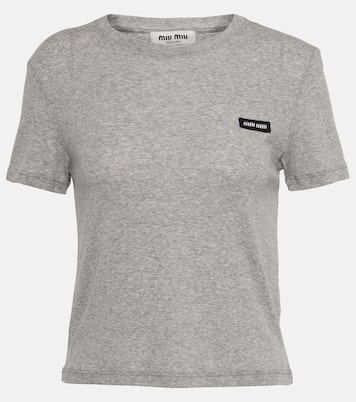 T-Shirt aus Baumwoll-Jersey | Miu Miu