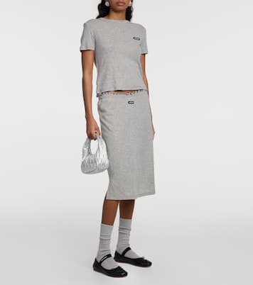 T-Shirt aus Baumwoll-Jersey | Miu Miu