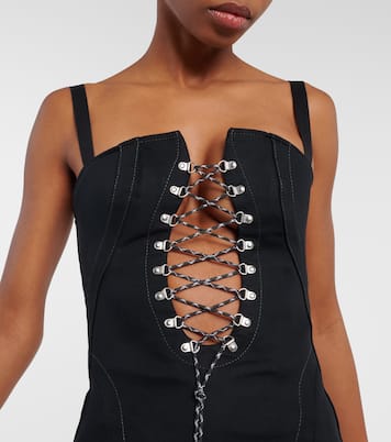 Minikleid aus Baumwoll-Twill | Dion Lee