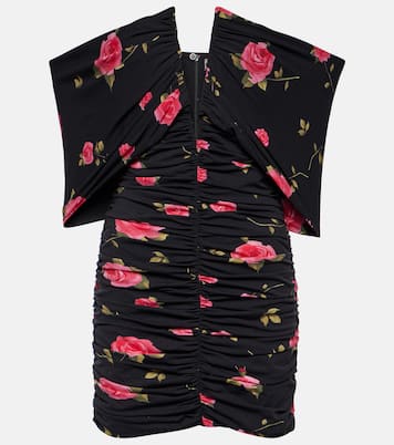 Robe à fleurs et à encolure bardot | Magda Butrym