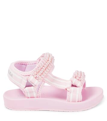 Tecno faux pearl-embellished sandals | Monnalisa