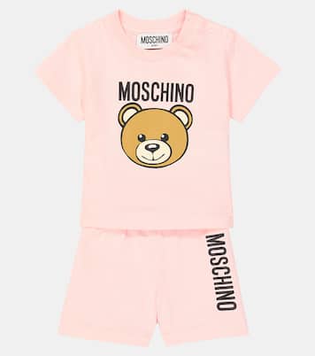 Baby - T-shirt e shorts in cotone con stampa | Moschino Kids