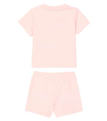 Baby - T-shirt e shorts in cotone con stampa | Moschino Kids
