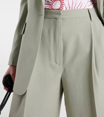 Pantalon droit à taille mi-haute en laine | Dries Van Noten