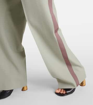 Pantalon droit à taille mi-haute en laine | Dries Van Noten