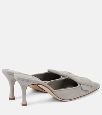 Mules Maysale 70 aus Veloursleder | Manolo Blahnik