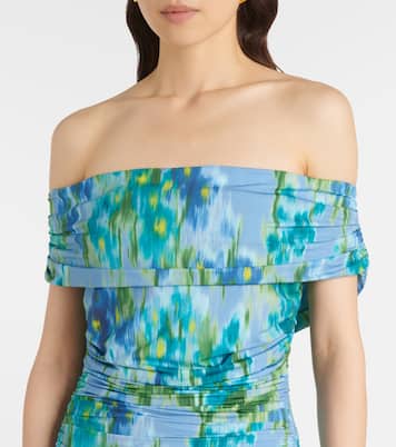 Abito midi con scollo bardot | Carolina Herrera