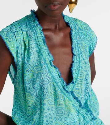 Estelle printed ruffled minidress | Poupette St Barth