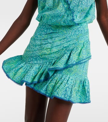 Estelle printed ruffled minidress | Poupette St Barth