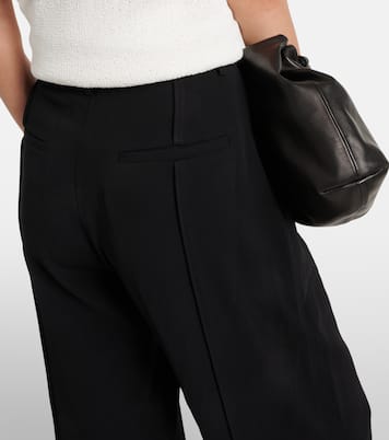 Pantalon droit Weyes à taille haute en crêpe  | Proenza Schouler