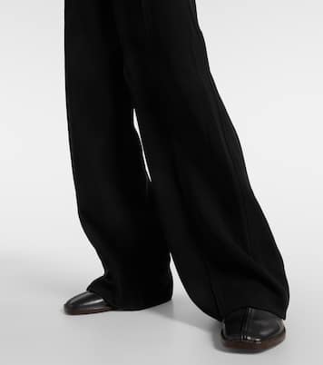 Pantalon droit Weyes à taille haute en crêpe  | Proenza Schouler