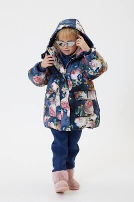 Giacca imbottita con stampa floreale | Monnalisa