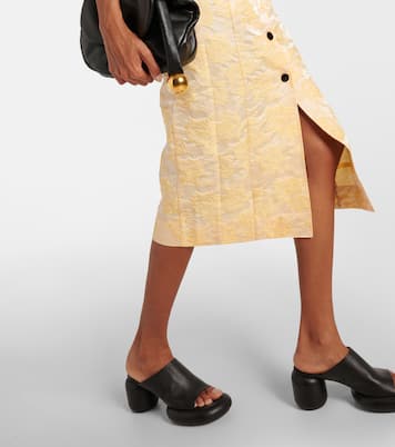 Robe chemise en jacquard à fleurs | Ganni