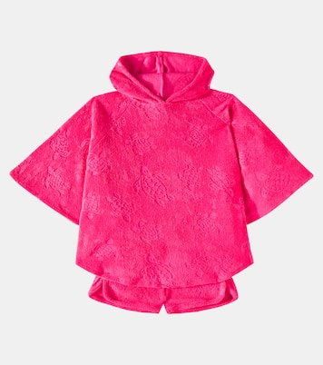Baby Bubbly cotton cape, T-shirt, and shorts set | Vilebrequin Kids