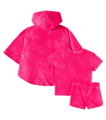 Baby Bubbly cotton cape, T-shirt, and shorts set | Vilebrequin Kids