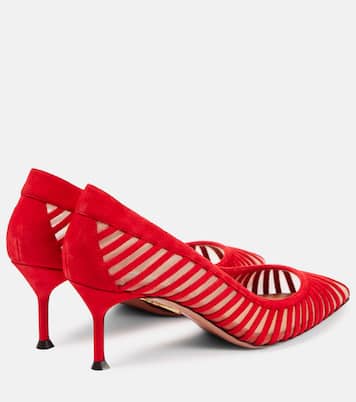 Passions 65 suede and mesh pumps | Aquazzura