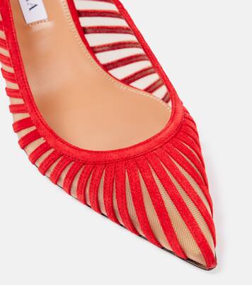 Passions 65 suede and mesh pumps | Aquazzura