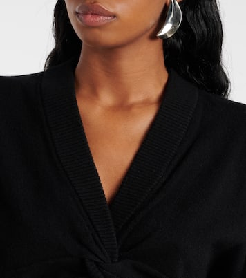 Vestido midi de cachemir y lana con abertura | Christopher Esber