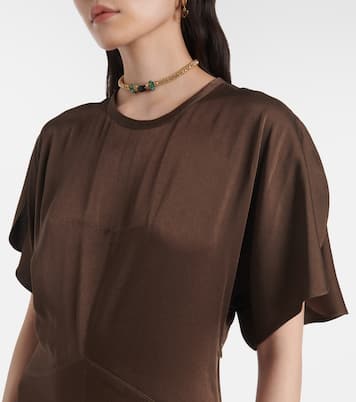 Abito midi Keany in raso | Isabel Marant