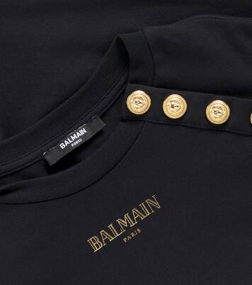 T-Shirt aus Baumwoll-Jersey | Balmain Kids