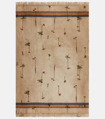 Sharpei striped floral fringed blanket | The House of Lyria